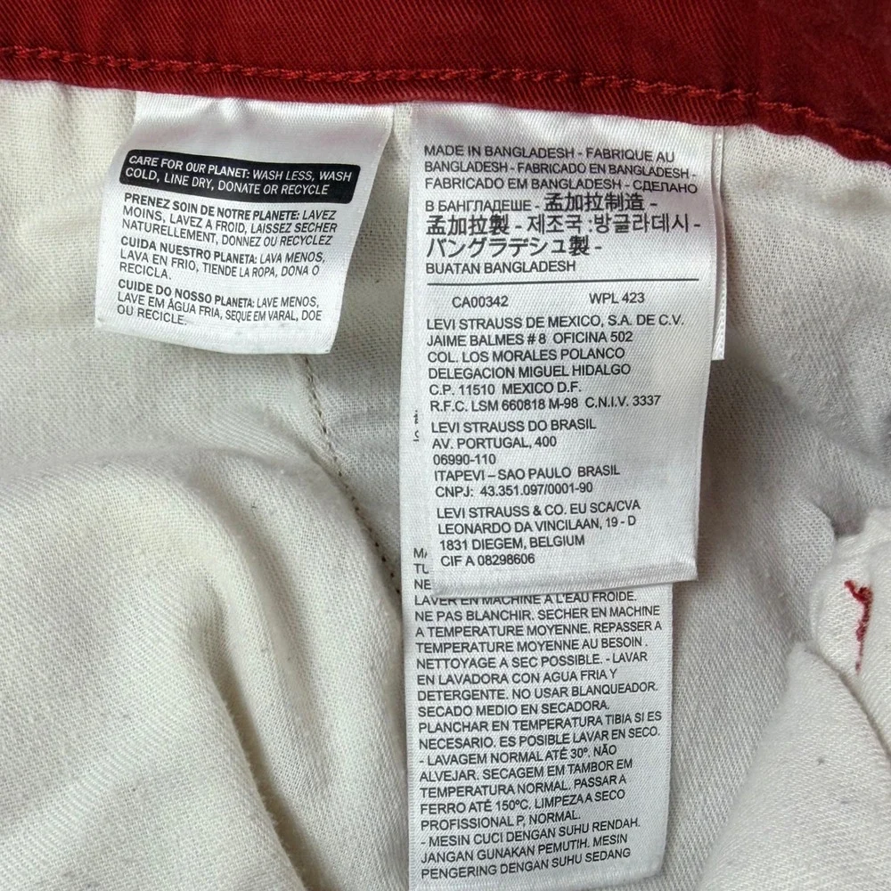 Levis actual measurements
